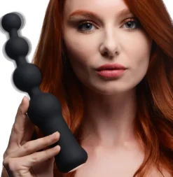 Master Series Insertable & Realistic Dildo Vibrators | Anal Vibrators>Deluxe Voodoo Beads 10X Silicone Anal Beads Vibrator