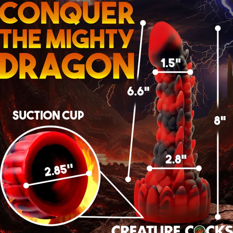 Creature Cocks Silicone Dildos | Non-Representational Dildos>Demon Rising Scaly Dragon Dildo
