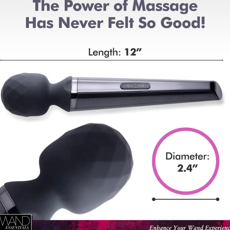 Wand Essentials Rechargeable Vibrators | Wand Massagers>Diamond Head 24X Rechargeable Silicone Wand Massager