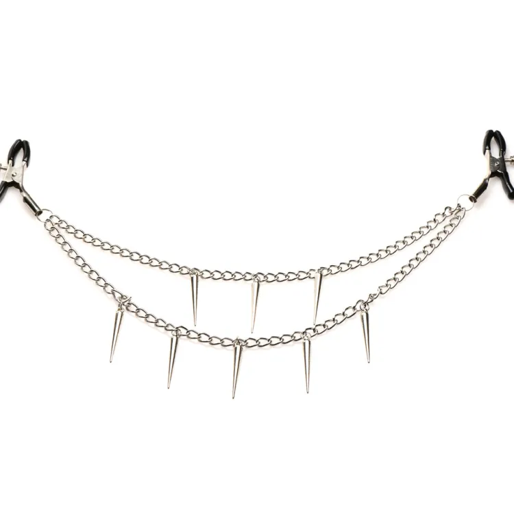 Master Series Nipple Clamps & Stimulators>Double Chain Nipple Clamps