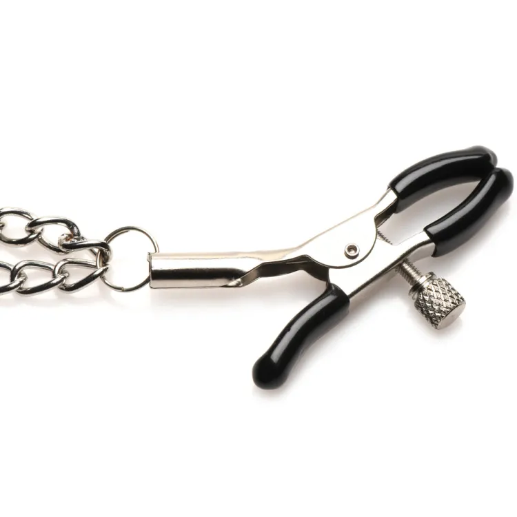 Master Series Nipple Clamps & Stimulators>Double Chain Nipple Clamps