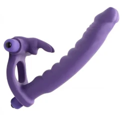 Frisky Penis Rings | Cock Ring Vibrators>Double Delight Dual Penetration Rabbit Cock Ring