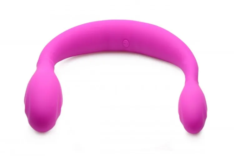 Inmi Vibrating Dildos | Non-Representational Dildos>Double Thump 7x Rechargeable Silicone Double Dildo