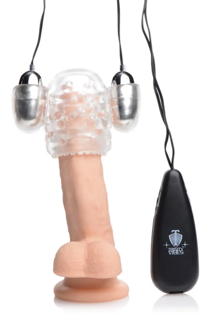 Trinity Vibes Unique Vibrators | Vibrating Strokers>Dual Vibrating Penis Head Teaser