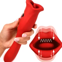 Lickgasm Luxury Toys | Silicone Vibrators>Dual-Ended Kissing Vibrator