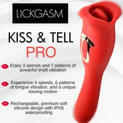 Lickgasm Luxury Toys | Silicone Vibrators>Dual-Ended Kissing Vibrator