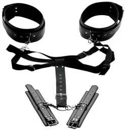 Master Series Starter Bdsm & Bondage Kits | Sex Furniture, Swings, & More>Easy Access Thigh Harness with Wrist Cuffs