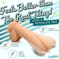 Easy Riders Silicone Dildos | Harness Compatible Dildos>7" Silicone Dildo with Balls