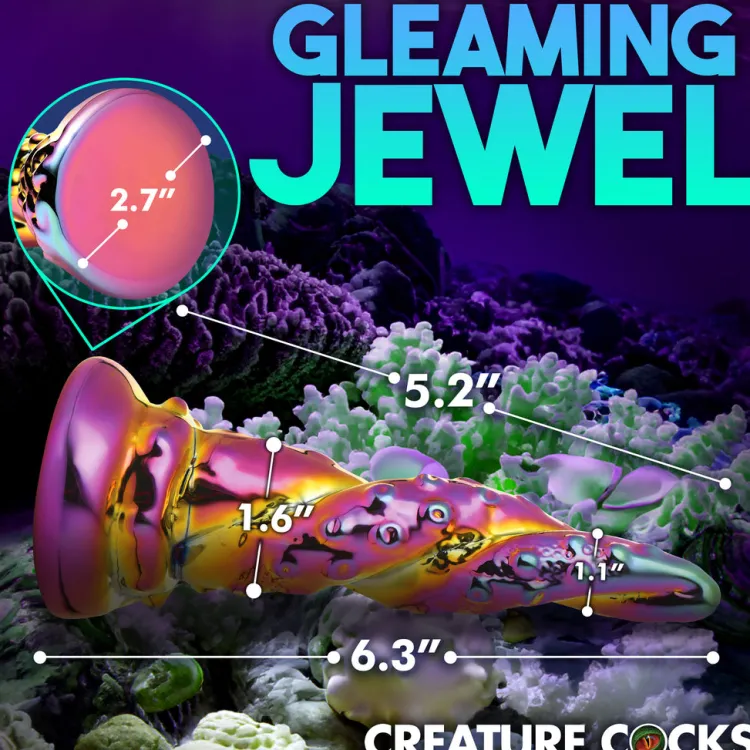 Creature Cocks Ultra Realistic Sex Toys | Silicone Dildos>Enchantress Rainbow Glass Dildo