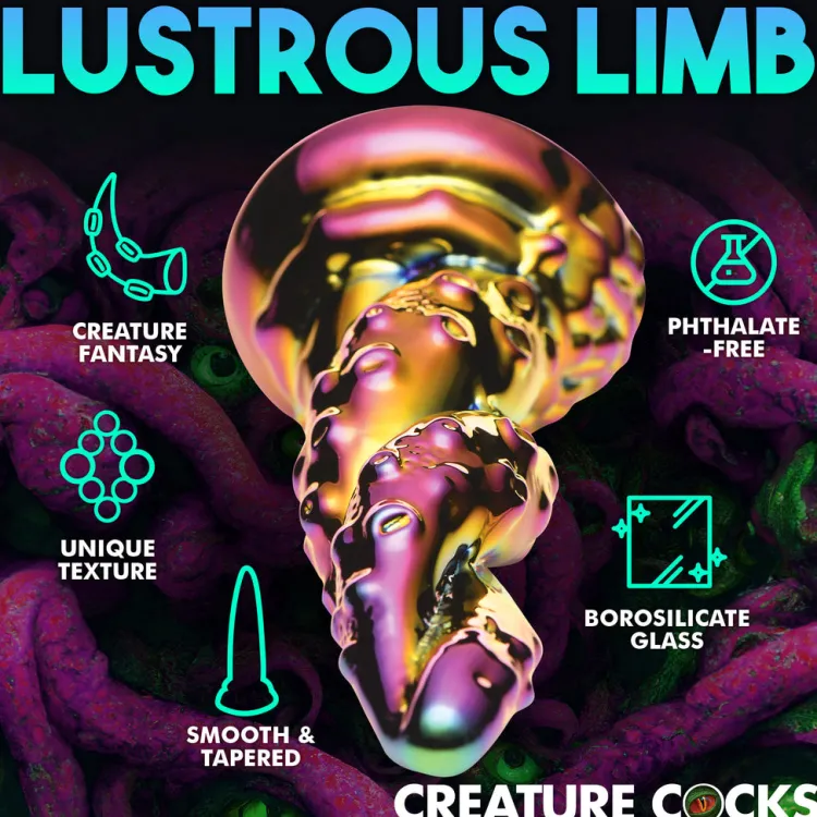 Creature Cocks Ultra Realistic Sex Toys | Silicone Dildos>Enchantress Rainbow Glass Dildo