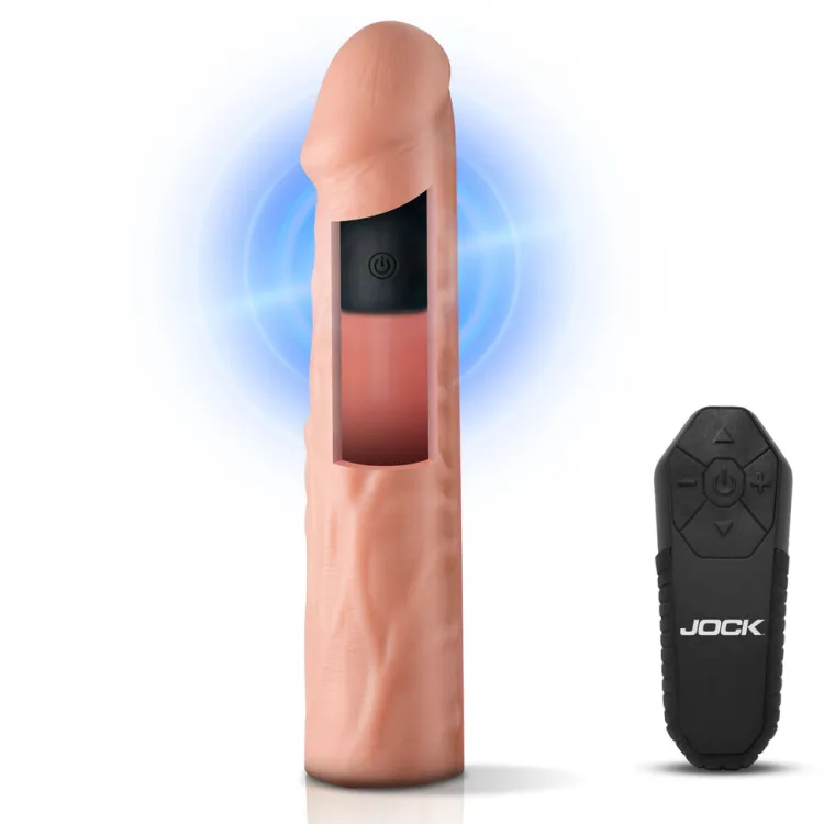 Jock Penis Extenders & Sleeves | App Controlled & Remote Vibrators>Enhancers Vibrating Penis Extension w/ Remote