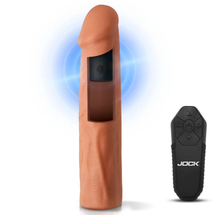 Jock Penis Extenders & Sleeves | App Controlled & Remote Vibrators>Enhancers Vibrating Penis Extension w/ Remote