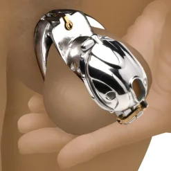 Master Series Chastity Devices | Penis Rings>Entrapment Deluxe Locking Chastity Cage