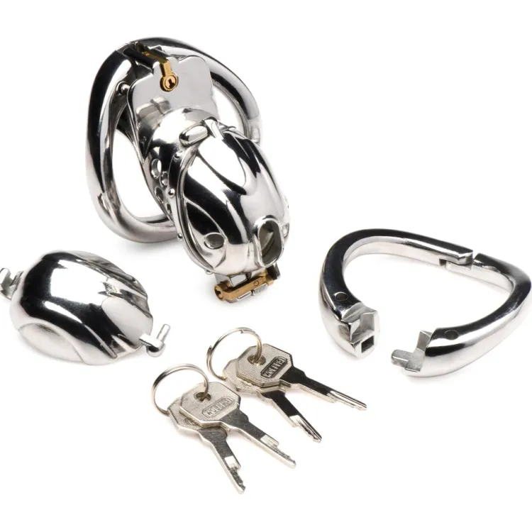 Master Series Chastity Devices | Penis Rings>Entrapment Deluxe Locking Chastity Cage