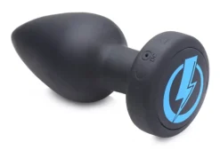 Zeus Electrosex Electro Sex | Vibrating Butt Plugs>E-Stim Pro Silicone Vibrating Anal Plug with Remote Control