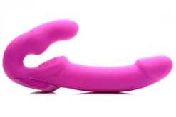 Strap U Anal Pegging Toys | Strapless Strap On Dildos>Evoke Rechargeable Vibrating Silicone Strapless Strap On
