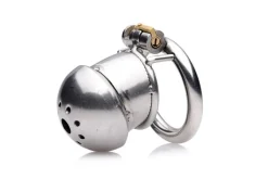 Master Series Chastity Devices | Penis Rings>Exile Deluxe Locking Stainless Steel Confinement Cage