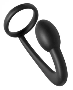 Prostatic Play Prostate Massagers | Penis Rings>Explorer Silicone Cock Ring and Prostate Plug