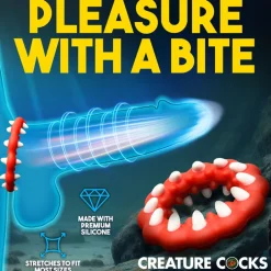 Creature Cocks Penis Rings>Fangs Silicone Cock Ring