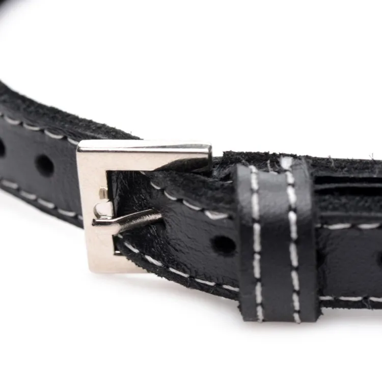 Master Series Leashes & Collars>Fierce Vixen Leather Choker with Rhinestones