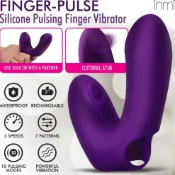 Inmi Unique Vibrators | Finger Vibrators>Finger-Pulse Silicone Pulsing Finger Vibrator