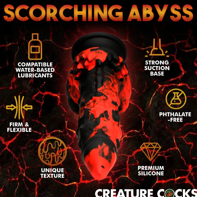 Creature Cocks Silicone Dildos | Large Dildos>Fire Demon Monster Silicone Dildo