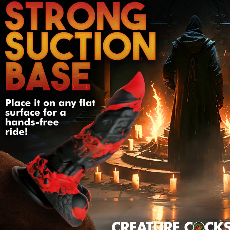 Creature Cocks Silicone Dildos | Large Dildos>Fire Demon Monster Silicone Dildo