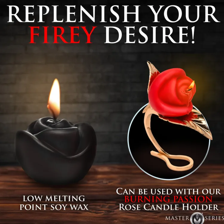 Master Series Sensation Play, Tools & Accessories>Fire Garden 3pc Rose Candle Set