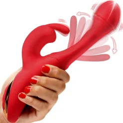 Inmi Luxury Toys | Rabbit & Dual Stimulation Vibrators>Flicking Silicone Rabbit Vibrator