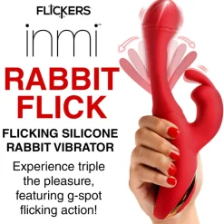 Inmi Luxury Toys | Rabbit & Dual Stimulation Vibrators>Flicking Silicone Rabbit Vibrator