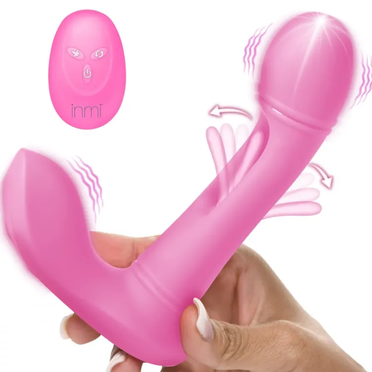 Inmi App Controlled & Remote Vibrators | Insertable & Realistic Dildo Vibrators>G-Flick G-Spot Flicking Silicone Vibrator with Remote