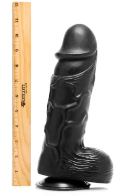 Master Cock Large Dildos | Realistic Dildos>Giant Black 10.5 inch Dong