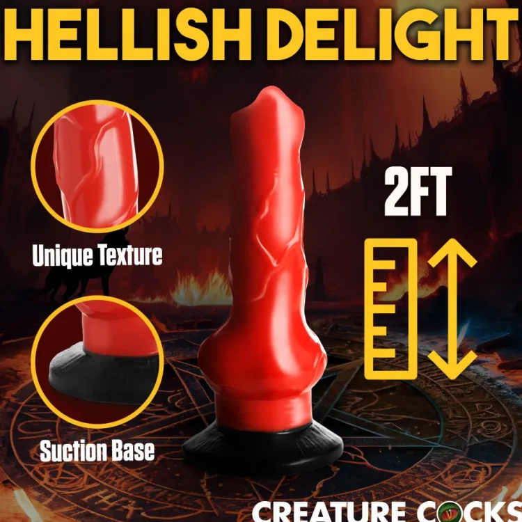 Creature Cocks Large Dildos>Giant Hell-Hound Canine 2ft Dildo