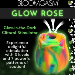 Bloomgasm Silicone Vibrators | Waterproof Vibrators>Glow Rose Glow-in-the-Dark Clitoral Stimulator