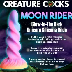Creature Cocks Silicone Dildos | Harness Compatible Dildos>Glow-in-the-Dark Unicorn Dildo