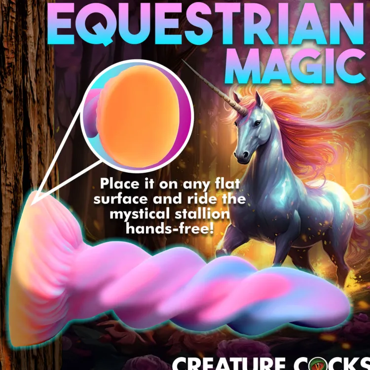 Creature Cocks Silicone Dildos | Harness Compatible Dildos>Glow-in-the-Dark Unicorn Dildo