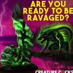 Creature Cocks Silicone Dildos | Non-Representational Dildos>Glowzilla Glow-In-The-Dark Silicone Dildo