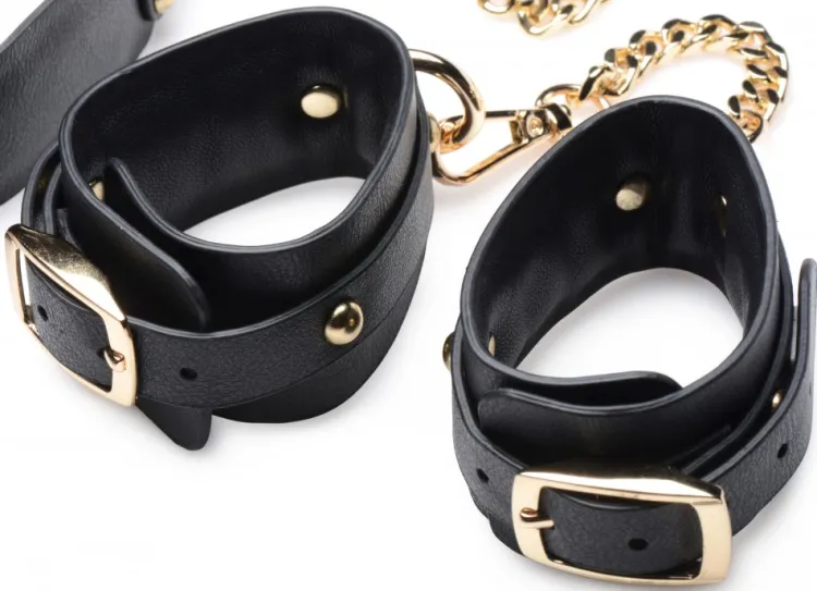 Master Series Wrist & Ankle Cuffs>Gold Submission Bondage Kit