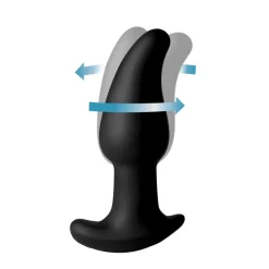 Rimmers Luxury Toys | Vibrating Butt Plugs>Gyro-M 10X Curved Rimming Plug with Remote Control
