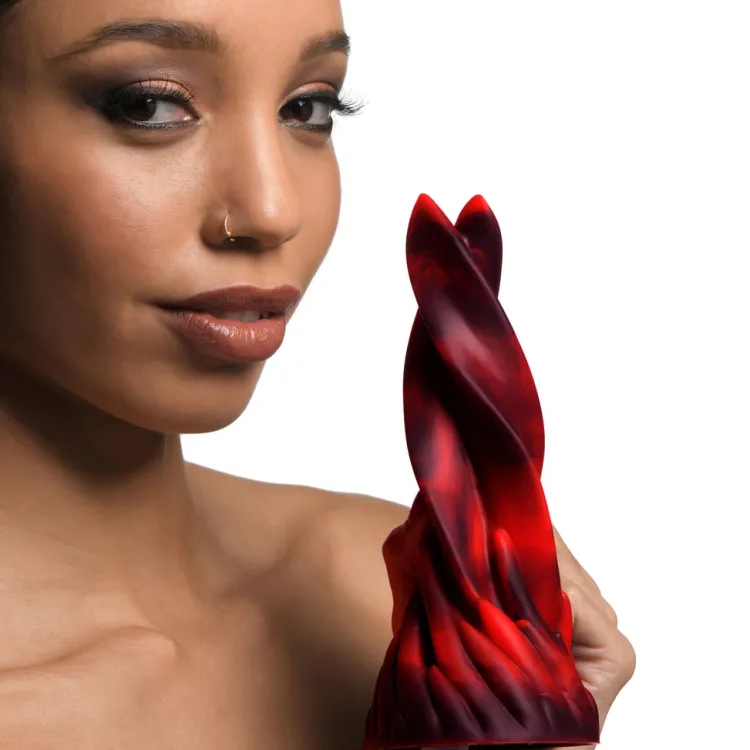 Creature Cocks Silicone Dildos | Non-Representational Dildos>Hell Kiss Twisted Tongues Silicone Dildo