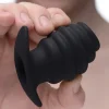 Master Series Butt Plugs>Hive Ass Tunnel Silicone Ribbed Hollow Anal Plug