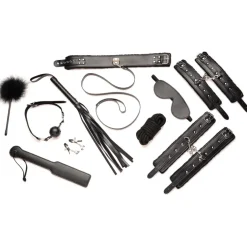 Master Series Sex Toy Kits & Collections | Sensation Play, Tools & Accessories>Hook Up 10 Piece Plush Bondage Set