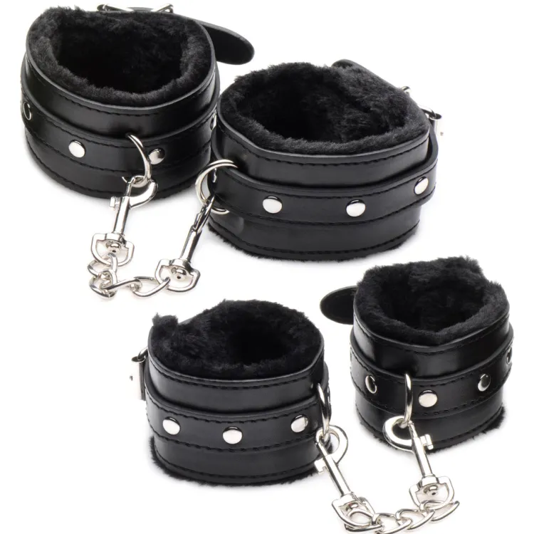 Master Series Sex Toy Kits & Collections | Sensation Play, Tools & Accessories>Hook Up 10 Piece Plush Bondage Set