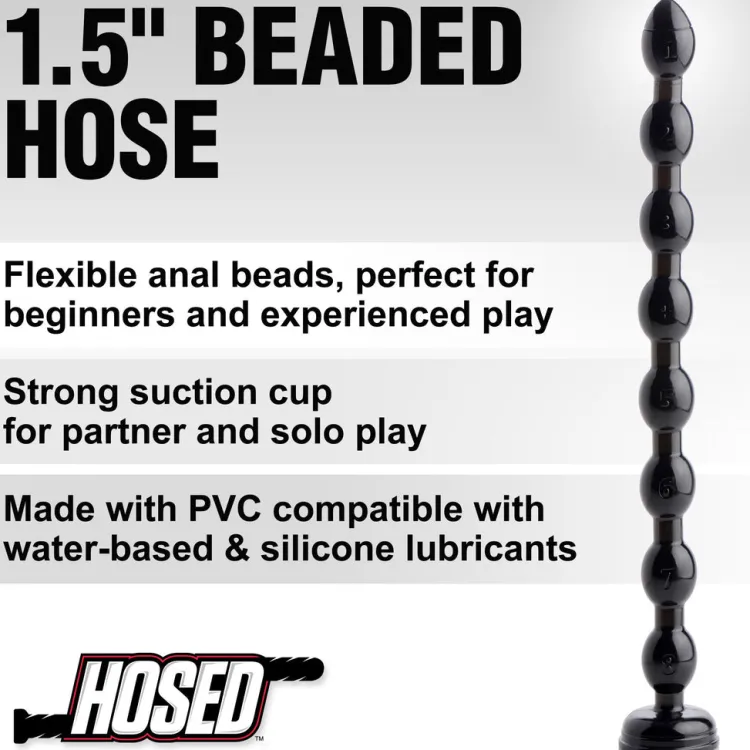 Hosed Anal Beads & Tools | Unique Anal Toys>1.5 inch Beaded Anal Snake