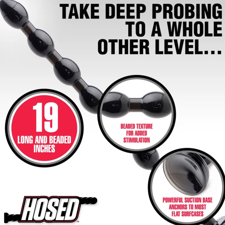 Hosed Anal Beads & Tools | Unique Anal Toys>1.5 inch Beaded Anal Snake