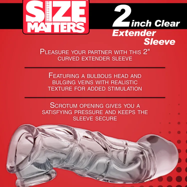 Size Matters Penis Extenders & Sleeves>2 Inch Clear Penis Extender Sleeve