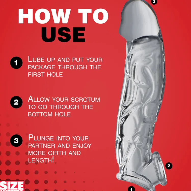 Size Matters Penis Extenders & Sleeves>2 Inch Clear Penis Extender Sleeve