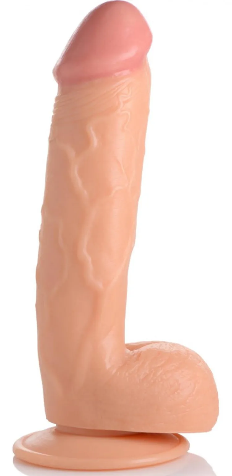 Pop Peckers Ultra Realistic Sex Toys | Realistic Dildos>8.25 Inch Dildo with Balls
