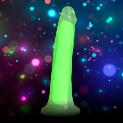 Curve Toys Silicone Dildos | Realistic Dildos>7 Inch Glow-in-the-Dark Silicone Dildo