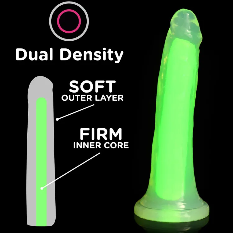 Curve Toys Silicone Dildos | Realistic Dildos>7 Inch Glow-in-the-Dark Silicone Dildo